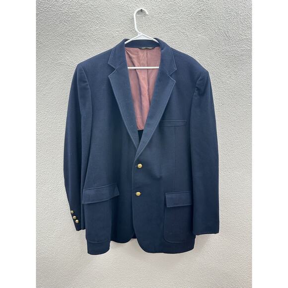 Anderson Little Mens Suit Cat Size Unknown Blue Wool Two Button Up - Picture 1 of 16